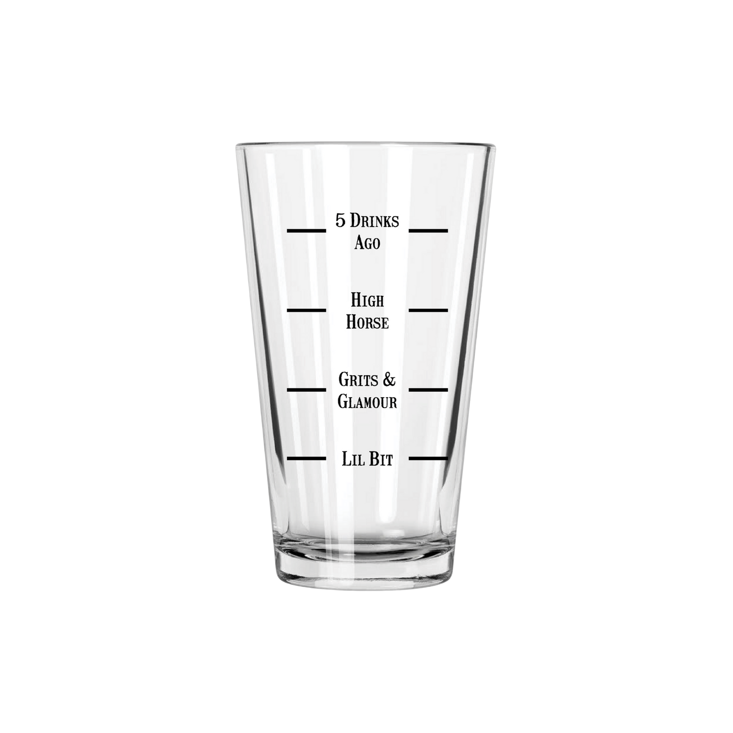 Measurement Pint Glass